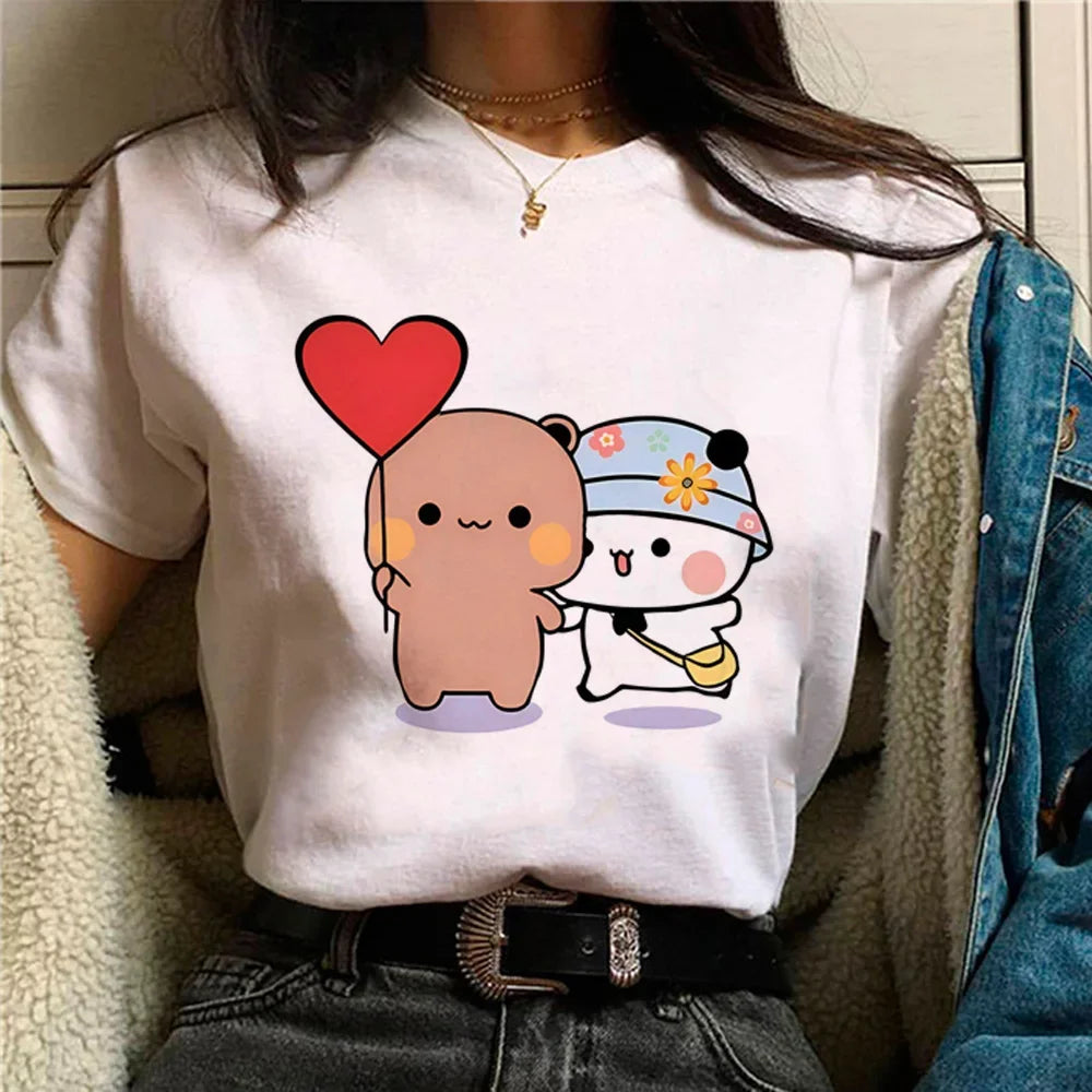 Bubu Dudu t shirt women comic designer anime top girl graphic funny clothes