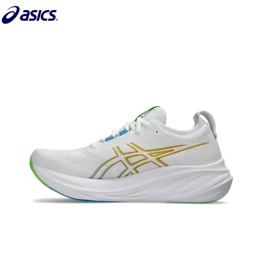 Original Asics Nimbus 26 Running Shoes Men Cushion Stability Asics Sports Shoes Unisex Sneakers White