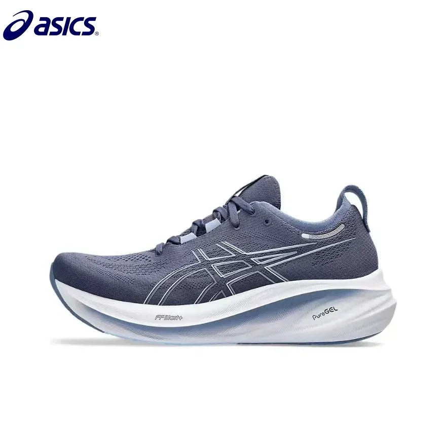 Original Asics Nimbus 26 Running Shoes Men Cushion Stability Asics Sports Shoes Unisex Sneakers White