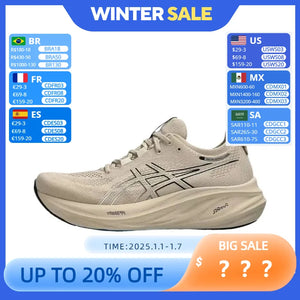 Original Asics Nimbus 26 Running Shoes Men Cushion Stability Asics Sports Shoes Unisex Sneakers White