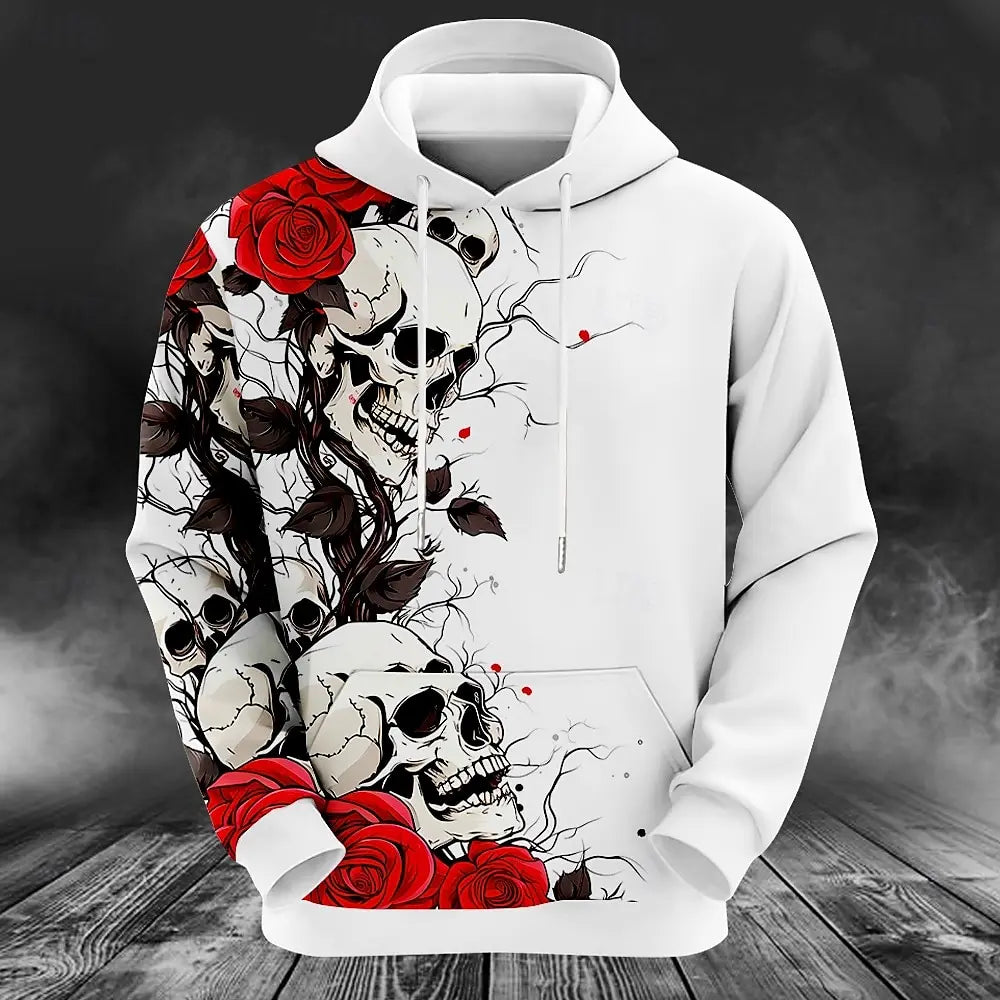 Halloween Men's Hoodie Print Sweatshirts For Men Harajuku Hooded Shirt Pullover Casual Clothes Streetwear Top Men's Clothing