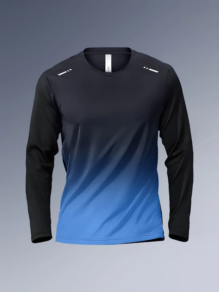 Men's Long Sleeves T-shirt Fitness Clothes Men's Spring Autumn Quick-Drying Clothes Training Sports T-Shirt Stretch Running Tops