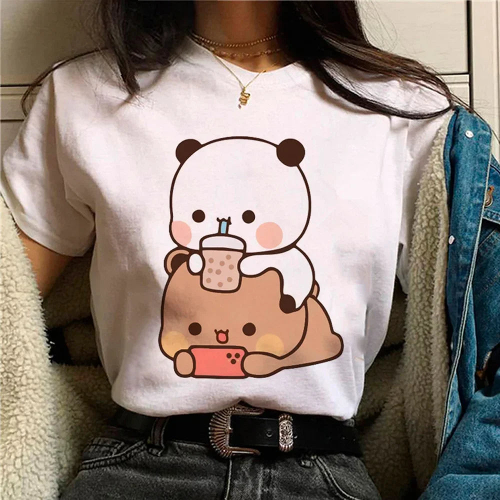 Bubu Dudu t shirt women comic designer anime top girl graphic funny clothes