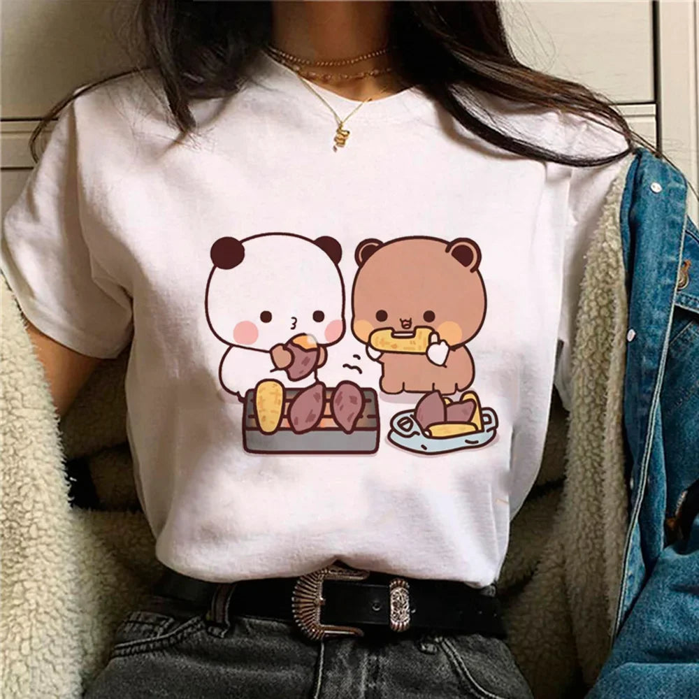 Bubu Dudu t shirt women comic designer anime top girl graphic funny clothes